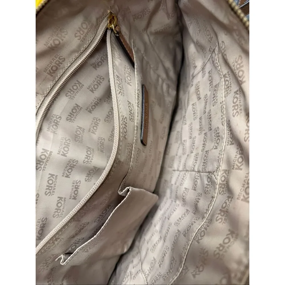 Michael Kors Brown Leather Satchel Crossbody Bag in good shape!